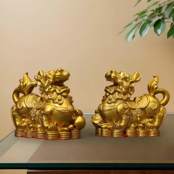 2x статуя Pixiu креативный дизайн украшение стола для настольного камина в патио