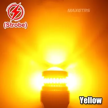 2x стробоскопическая вспышка 1157 P21/5W 7443 BAY15D 3157 Светодиодные автоматические стоп-сигналы 4014 SMD Светодиодные автомобильные дневные ходовые огни Стоп-защитные лампы Красный