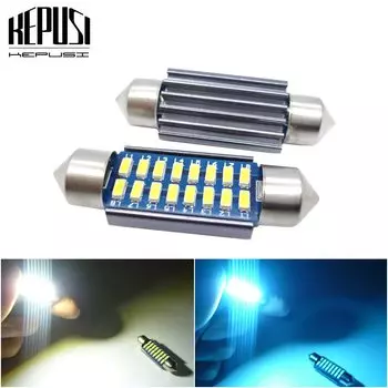 2x светодиодная гирлянда 28 мм 31 мм 36 мм 39 мм 41 мм SV8,5 C10W C5W Led 3014 SMD 12 В лампа освещение Автомобильная купольная лампа Освещение номерного знака Canbus