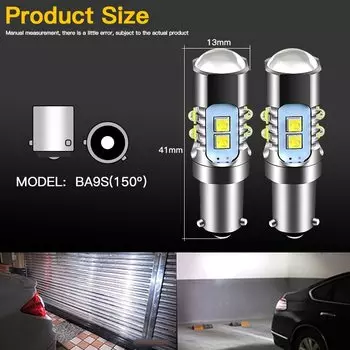 2x Светодиодная лампа задсветильник хода BAX9S 64132 H6W Canbus без ошибок для Audi A3 2014-2017 S3 VW Passat CC Volvo C70 2011-2013