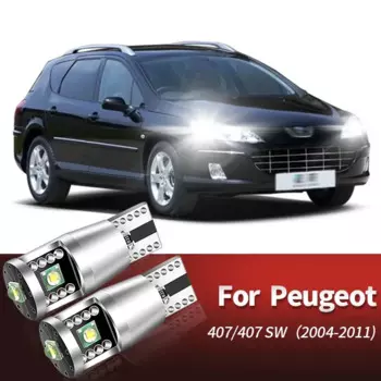 2x светодиодные аксессуары для парковочных фонарей, габаритная лампа для Peugeot 407 2004-2011 2005 2006 2007 2008 2009 2010