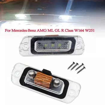 2x светодиодные лампы без ошибок для номерного знака для Mercedes Benz GL ML R Class X164 W164 2005-2011 W251, аксессуары 6000K