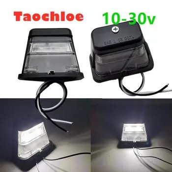 2x светодиодный номерной знак автомобиля 12v номерной знак лампы 24v грузовик Подсветка регистрационного номера прицеп грузовика Водонепроницаемый светодиодный 24v Подсветка регистрационного номера