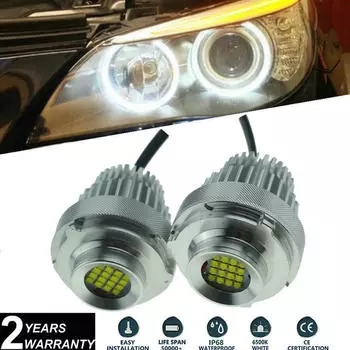 2x светодиодсветодиодный глаза ангела 80 Вт гало кольца фары лампы для BMW E60 E61 LCI 2007-2010