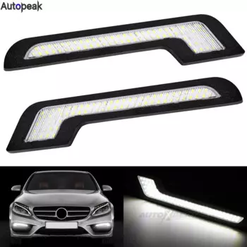 2 универсальных дневных ходовых огня, светодиодные белые огни, L-образные полосы, 72 стеклянные линзы SMD с задней наклейкой, 12 В, DRL, сделай сам, светодиодная лампа для автомобиля