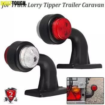 2X Универсальный светодиодный боковой габаритный фонарь 12 В 24 В Контурный индикатор Позиционная лампа для грузовика и прицепа Водонепроницаемый задний боковой фонарь для автомобиля и автобуса