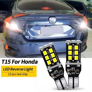 2x W16W LED CANBUS T15 Автомобильные резервные фонари заднего хода для Honda Accord Civic 4D CRV подходят для пилота, потока внутри, без OBC ERROR, задний фонарь