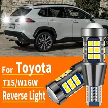 2x W16W T15 921 светодиодный фонарь заднего хода для Toyota Rav4 Yaris Vitz Avalon Sienna Tacoma Highlander Sequoia Matrix 4Runner