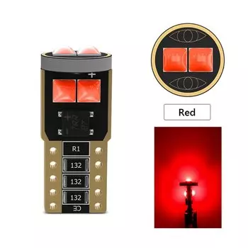 2X W5W 194 168 T10 6SMD 3030 Светодиодные лампы Canbus 12 В для освещения номерного знака автомобиля Внутренние купольные фонари Лампа для чтения 6000 К Белый Красный