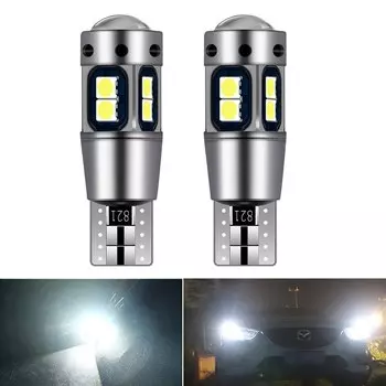 2x W5W T10 LED Canbus без ошибок 12 в 6000K 5630 10 SMD Автомобильная 5 Вт 5 светодиодный ная лампа Клиренс клиновидный боковой поворотный одиносветильник свет супер яркий белый