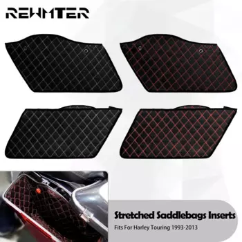 2xмотоциклетная сумка для седла, вставляемая ковровая подкладка, удлиненные сумки для Harley Touring CVO Road King Street Electra Street, 1993-2013