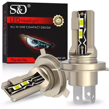 30000LM H4 Светодиодная фара Canbus Led H4 Автоматическая фара Turbo LED H4 9003 Лампа дальнего ближнего света 12 В 24 В 6500 К