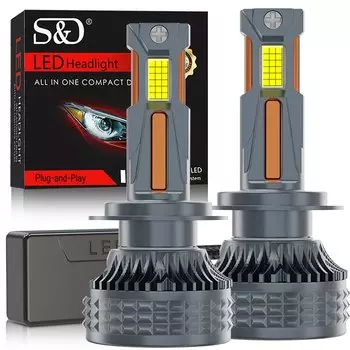 30000LM H7 LED H1 Canbus H4 H11 H8 H9 9005 HB3 9006 HB4 9012 Автомобильные фары Лампы CSP Четыре медные трубки 6500K Фара Автомобильная лампа