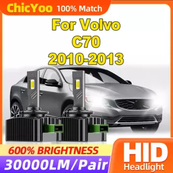 30000LM Turbo Автоматические фары 120W с одной медной трубкой HID ксеноновые фары 6000K Передние лампы для Volvo C70 2010 2011 2012 2013