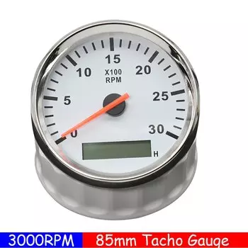 3000 об/мин тахометр 85 мм бензиновый дизельный двигатель тахометр с ЖК-дисплеем для датчика тахометра M16 M18 морская лодка на заказ