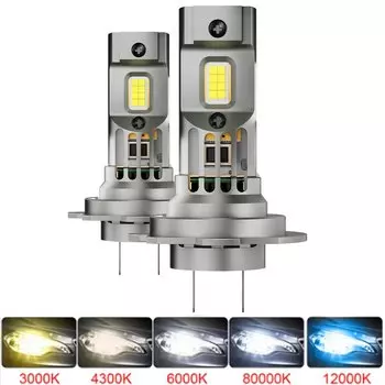 300W Turbo H7 H11 Светодиодные лампы для фар CANBUS Lights 30000LM H4 9012 9005 HB3 9006 Мини-лампа 3580 CSP Беспроводная автомобильная светодиодная лампа с вентилятором