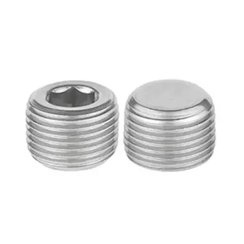 304 316 фитинги из нержавеющей стали 1/8 "1/4" 3/8 "1/2" 3/4 "1" -1-1/2 "BSP NPT Мужской потайной фланец Шестигранная квадратная Торцевая заглушка