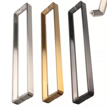 304 нержавеющая сталь треугольная квадратная трубка фотостеклянная дверная ручка деревянная дверная ручка металлическая дверная ручка (искусственная)