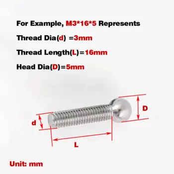 Болты с шаровой головкой из нержавеющей стали 304