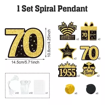 30 40, 50, 60, 70 лет, завитки на день рождения, растяжки, подвесные завитки, баннер на день рождения, черное золото, украшения для дня рождения, принадлежности