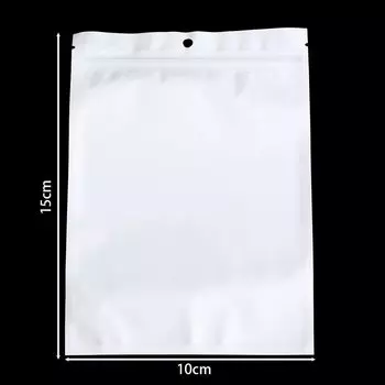 30/50/l00 шт. белые сумки для ювелирных изделий OPP упаковка на молнии для хранения ювелирных изделий небольшие упаковочные материалы для сережек из бисера
