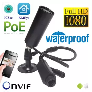 30*77 мм 940nm инфракрасный ИК 1080P, ночное видение, POE Мини Водонепроницаемый IP Камера видеонаблюдения сети видео P2P Onvif Мини Пуля Камера