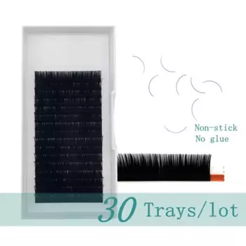 30 лотков/Лот 16 линий оптовая продажа объем круглый норковые ресницы Мягкие без клея классические Индивидуальные ресницы 0,03 0,05 черный