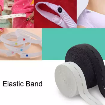 30 Meters/40 Meters Elastic Ribbon 15mm 20mm 25mm Button Hole Elastic Band Pregnant Women Clothing DIY Accessories White Black