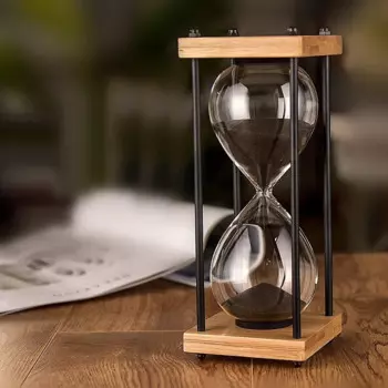 30 Minutes Vintage Metal Hourglass Timer Kitchen Home Office Creative Desktop Ornaments Time Management Tools Holiday Gifts