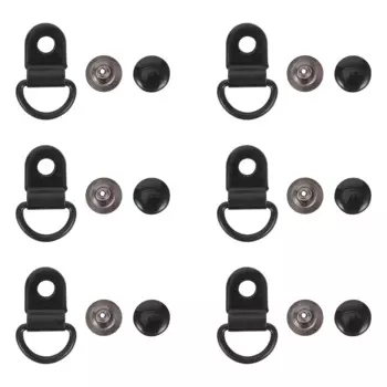 30 Sets Carabiner Stainless Steel Buckles Reusable Buttons Black Work Handbag Shoe Accessories Easy Disassemble