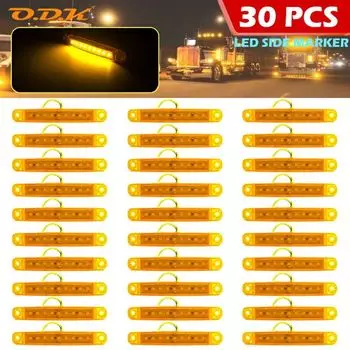 30 шт. 12 В 24 В 9 SMD светодиодный боковой габаритный индикатор тормоза, предупреждающий задний фонарь, габаритный автомобиль, автобус, UTE, прицеп, грузовик, грузовик, караван
