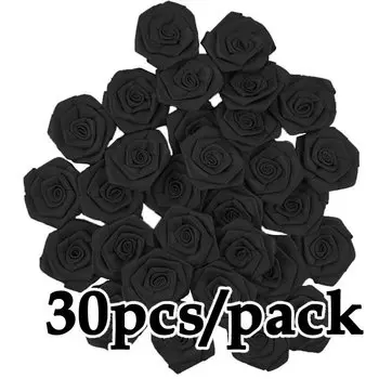 30 шт., атласная розетка, упаковка 4 см, высокое качество для дома, свадьбы, вечеринки, украшения одежды, скрапбукинг, сделай сам, поделки, ленты, принадлежности