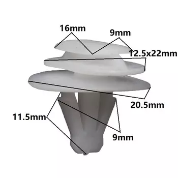 30 шт., белые зажимы для отделки дверной панели, крепеж для автомобиля Peugeot