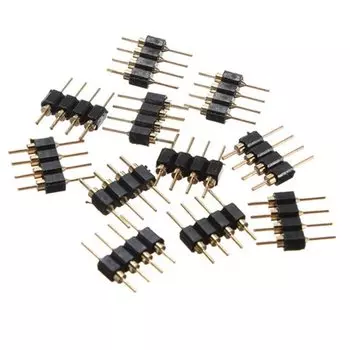 30 шт. чёрные 4-контактные соединители для RGB 5050 светодиодной ленты ESMARTER