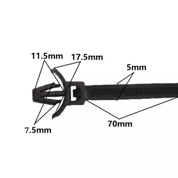 30 шт., фиксированная стяжка для автомобильного кабеля
