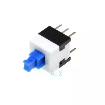 30 шт., кнопочный переключатель 8x8 мм с красной крышкой