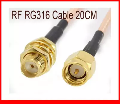 30 шт. медный SMA женский к SMA мужской гайка переборка обжимной RG316 кабели 20 см
