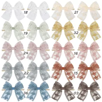 30 шт./партия, детские кружевные заколки для волос