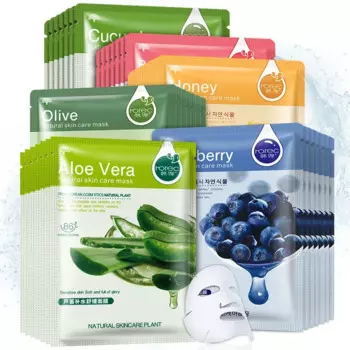 30 шт., увлажняющая маска для лица с экстрактом алоэ