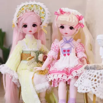 30 см сказочная кукла 1/6 BJD Модная Кукла механическое шарнирное тело с макияжем волосы глаза одежда обувь для девочек аниме Рождественский подарок