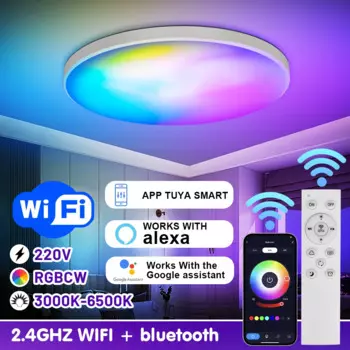 Highsam WiFi умный потолочный светильник RGB 30 Вт для спальни
