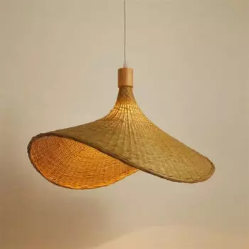 30cm Chinese Style Handcraft Pendant Light Woven Chandelier Artistic Bamboo Light Fixture Rattan Pendant Light Home Office Decor