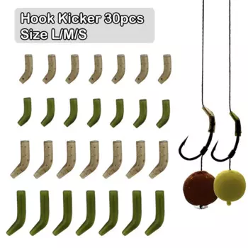 30pcs Carp Fishing Accessories Hook Kickers Fishing Hook Aligner Anti Tangle Sleeve Line Aligner Hair Rigs Terminal Tackle