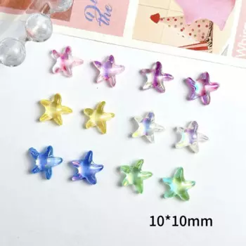 30PCS Cute Chubby Resin Starfish Nail Art Decoration Accessories 3D Kawaii Irregular Star Nail Charms Supplies For Manicure DIY