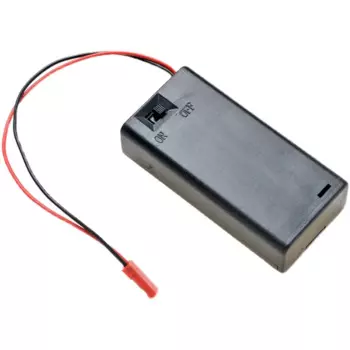 30pcs/lot 2*AA 3V Plastic Battery Holder Storage Box Case With OFF/ON Switch + JST Plug For 2 x 1.5V AA Lithium Batteries Cover