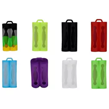 30pcs/lot MasterFire 18650 Battery Silicone Cases Protective Cover Colorful Soft Rubber Skin Bag for 2 x 18650 Batteries Case