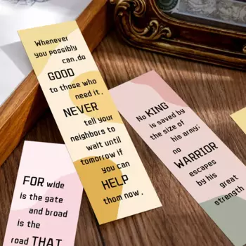 30pcs simple Bible bookmark paper English simple creative bookmark Halloween Christmas reading gift diy decorative page clip