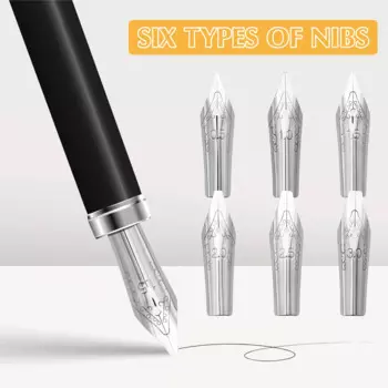 30pcs Steel Fountain Pen Nibs Set for Students Writing Drawing Calligraphy Practice Replacements Various Sizes 1 3 1.5 2 2.5 0.5