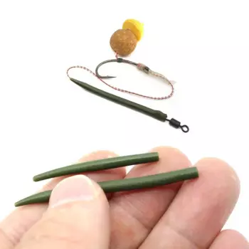 30Pcs Terminal Carp Fishing Rubber Anti Tangle Sleeve Connect with Fishing Hook Pesca Carp Fishing Accessories Tackle Rig Making