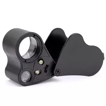 30X 60X Ювелирная лупа с подсветкой, складная лупа для ювелирных изделий со светодиодной подсветкой для драгоценных камней, ювелирных изделий, монет, штампов